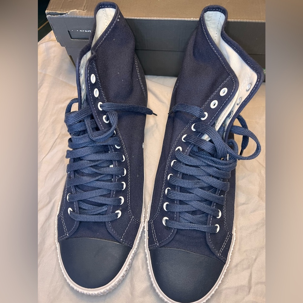 Navy gently used sneakers